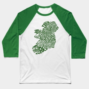 Counties of Ireland - Green Baseball T-Shirt